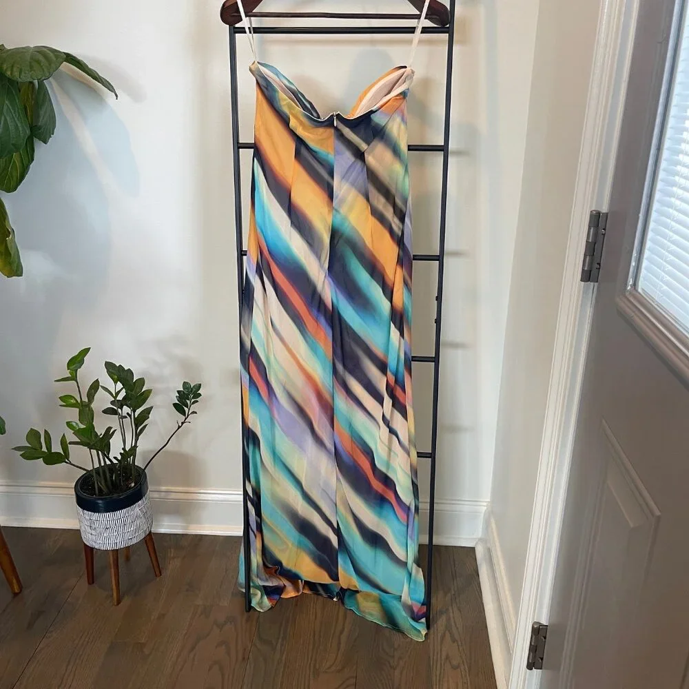 NWT RUNAWAY THE LABEL VELZY STRAPLESS DRESS - AINSLEY PRINT - Picture 10 of 12